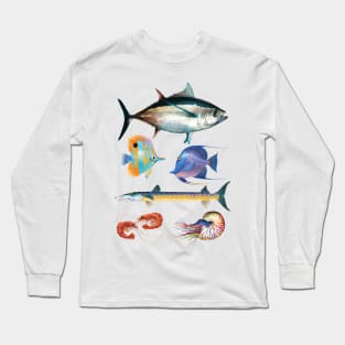 Fish Poster Long Sleeve T-Shirt